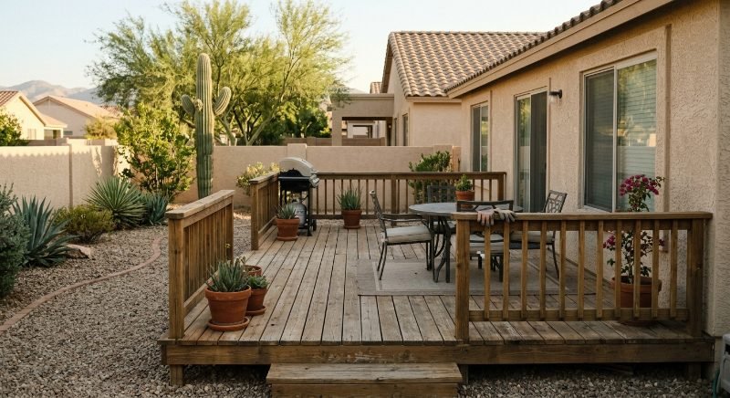 Deck Builder materials and craftsmanship in Tucson
